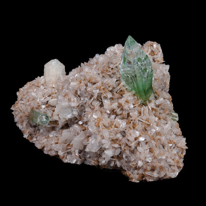 Green Apophyllite sharp terminated Natural Mineral Specimen USA # B 6938