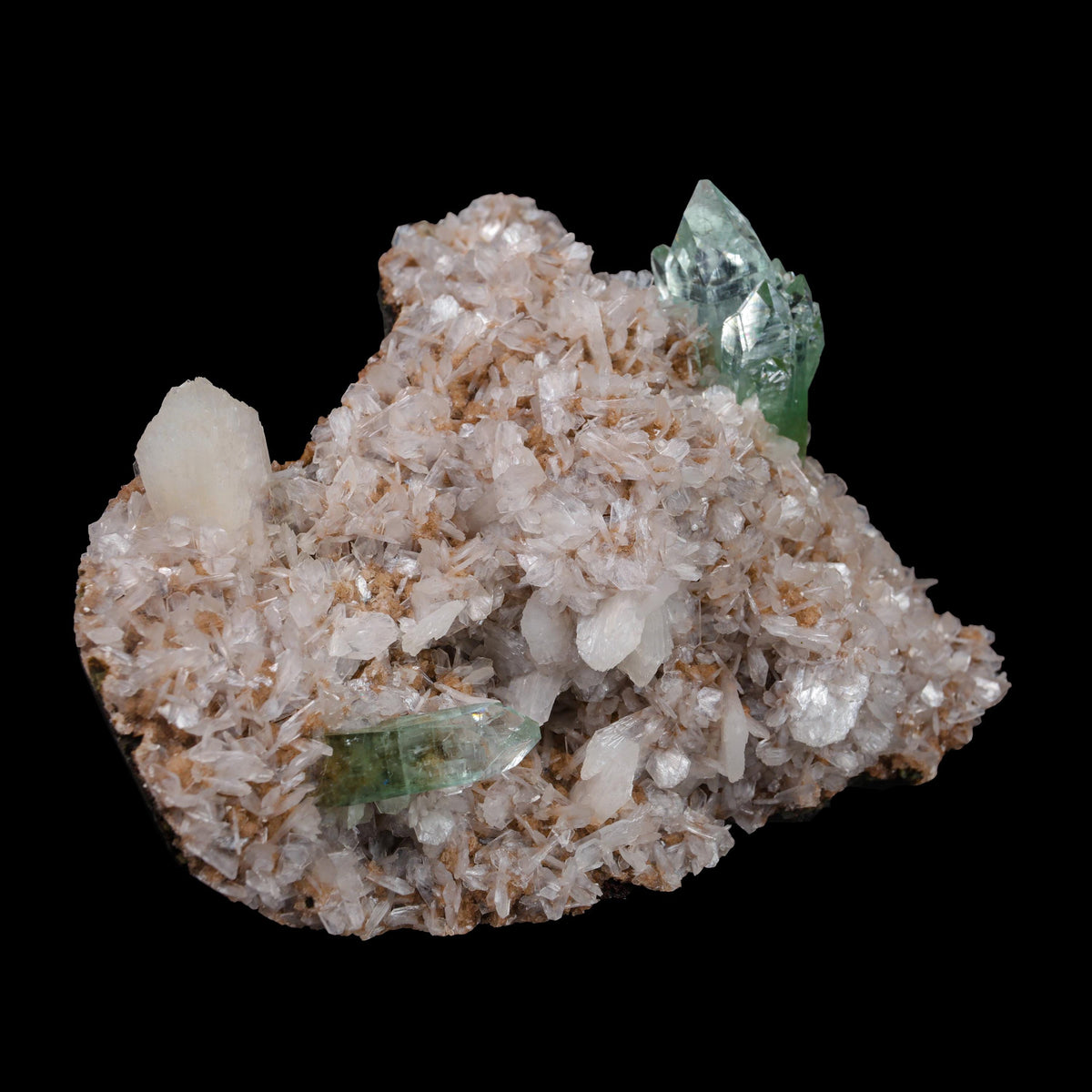 Green Apophyllite sharp terminated Natural Mineral Specimen USA # B 6938