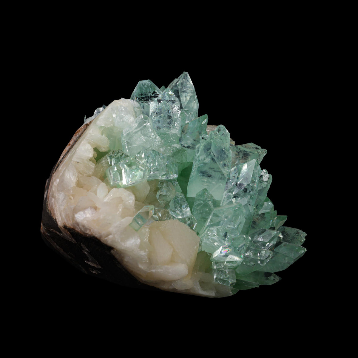 Green Apophyllite sharp terminated Natural Mineral Specimen USA # B 6935