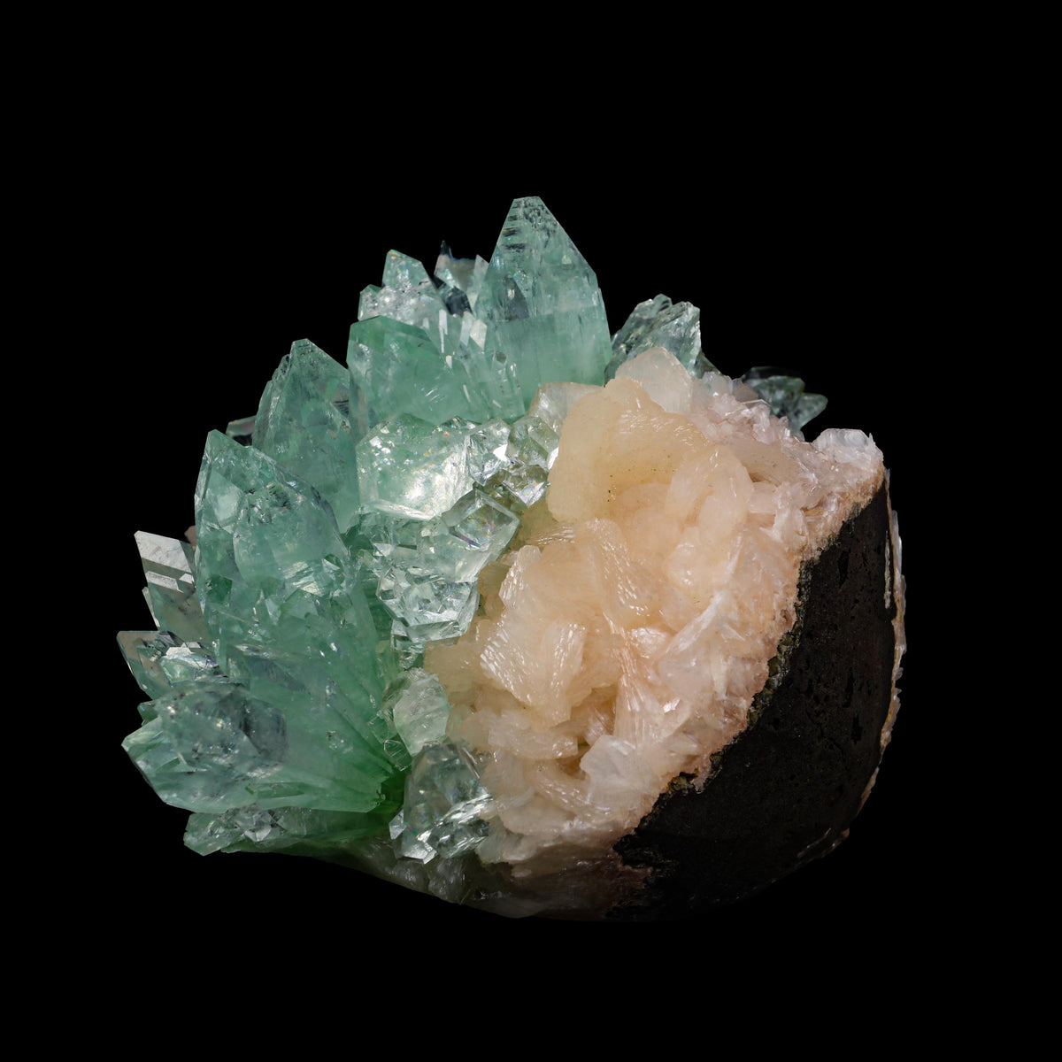 Green Apophyllite sharp terminated Natural Mineral Specimen USA # B 6935