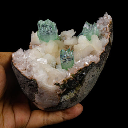 Green Apophyllite sharp terminated Natural Mineral Specimen USA # B 6936