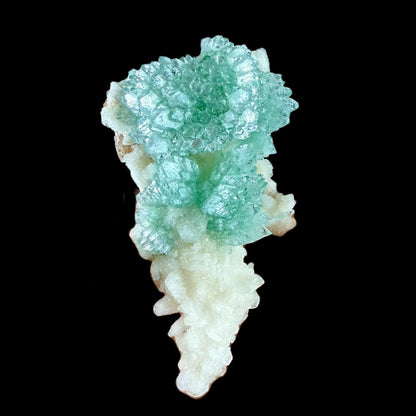 Green Apophyllite with Stilbite Mineral Specimen | Ahmednagar, India