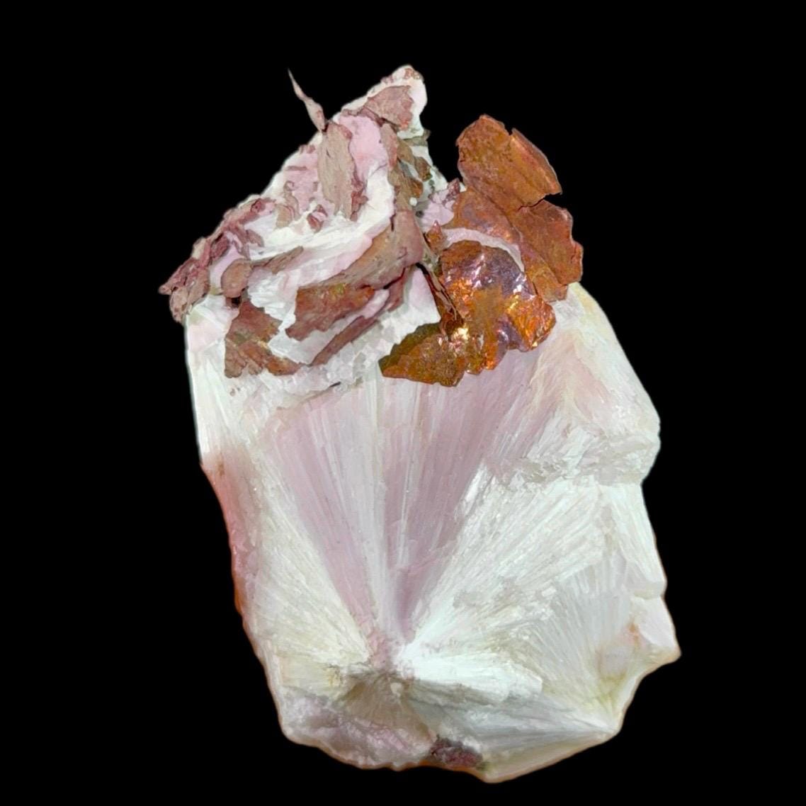 Copper on Scolecite Mineral Specimen | Ahmednagar, India