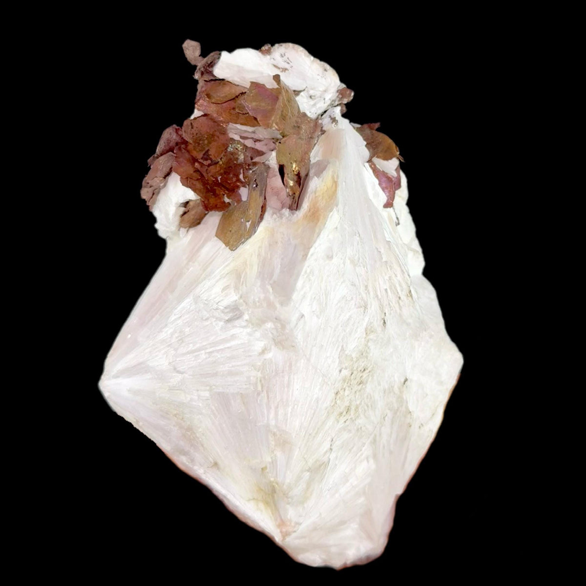 Copper on Scolecite Mineral Specimen | Ahmednagar, India