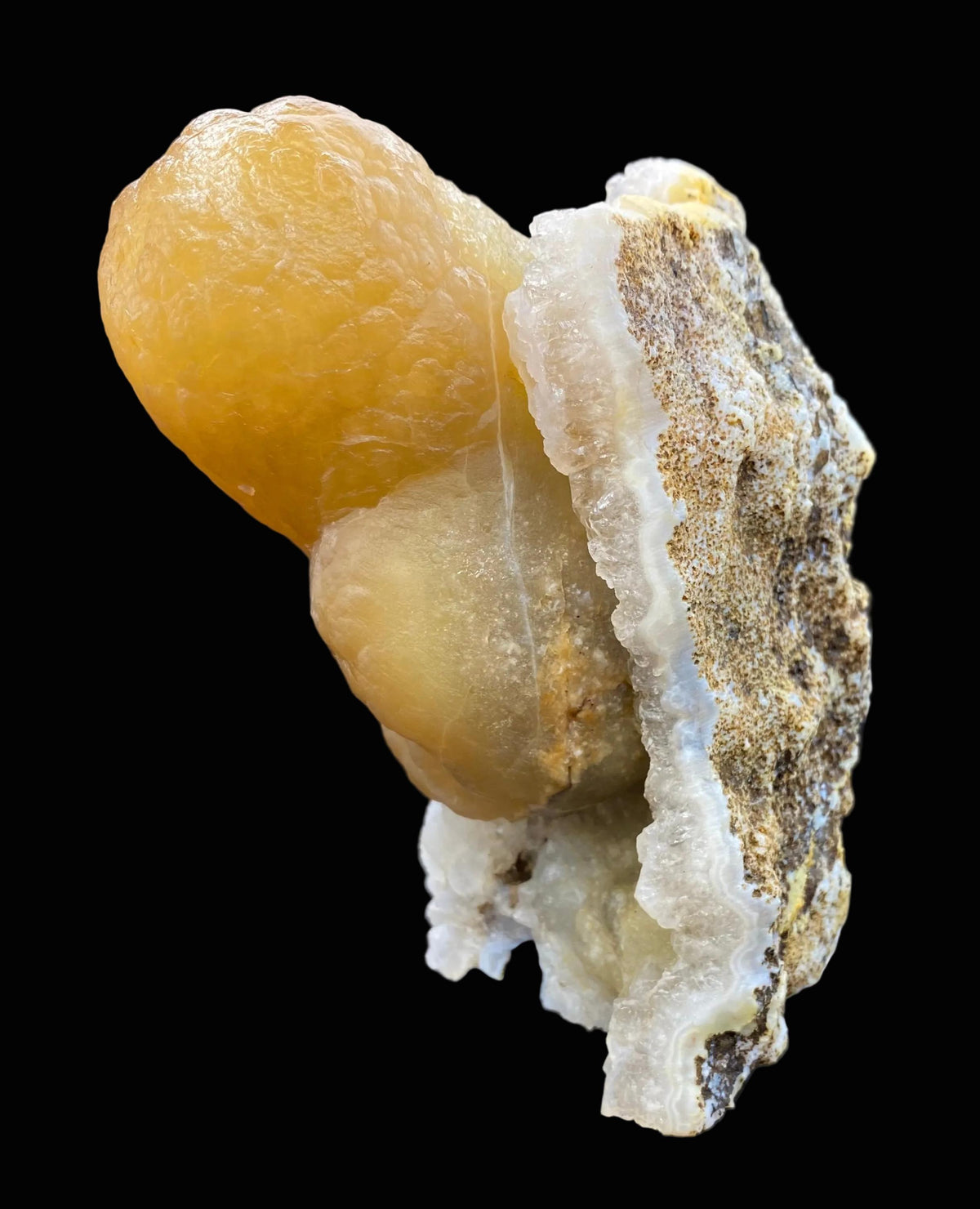 Rare Fluorite Crystal on Chalcedony | Indian Zeolite Mineral Specimen