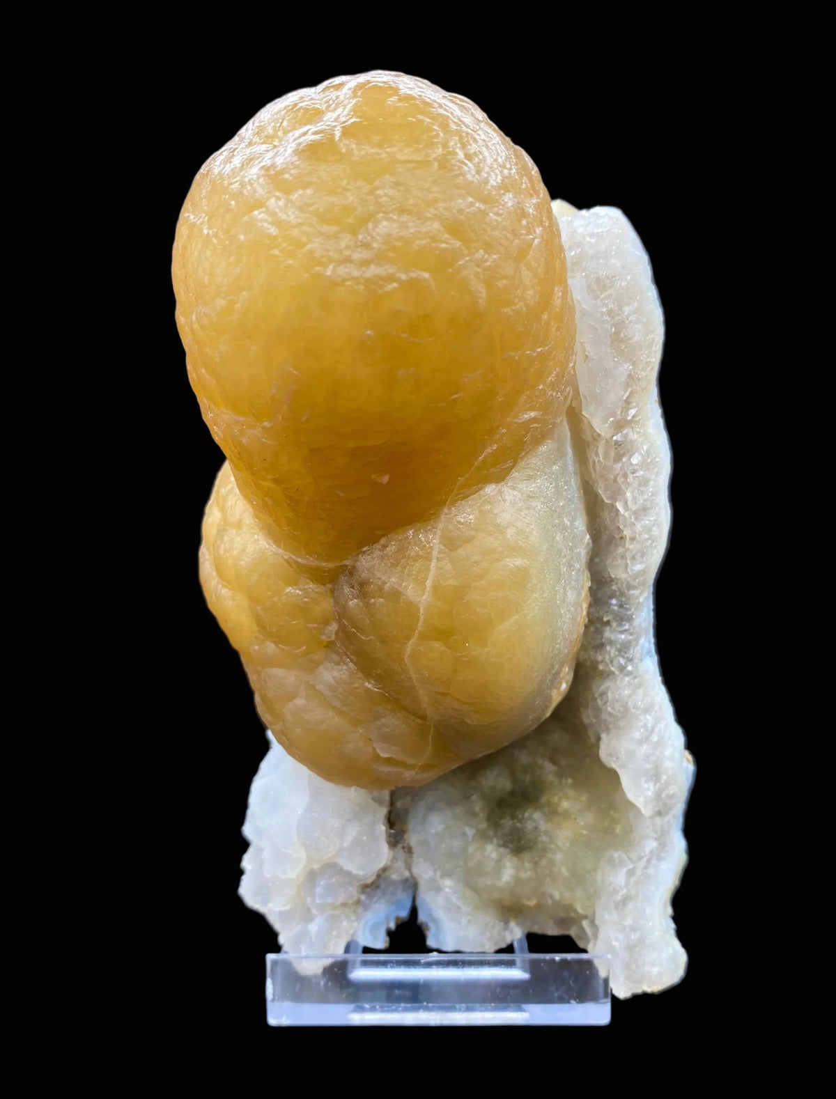 Rare Fluorite Crystal on Chalcedony | Indian Zeolite Mineral Specimen