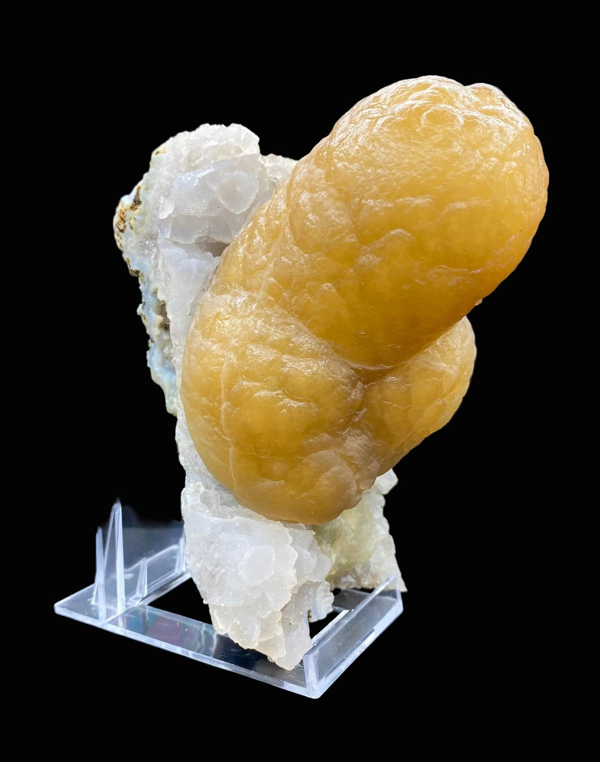 Rare Fluorite Crystal on Chalcedony | Indian Zeolite Mineral Specimen
