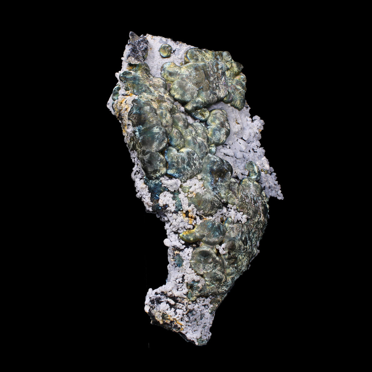 Rare New Find Iridescent Pyrite on Matrix with Babingtonite – Premium Natural Mineral Specimen from Mumbai # B 7153