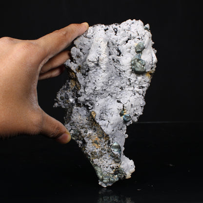 Rare New Find Iridescent Pyrite on Matrix with Babingtonite – Premium Natural Mineral Specimen from Mumbai # B 7153