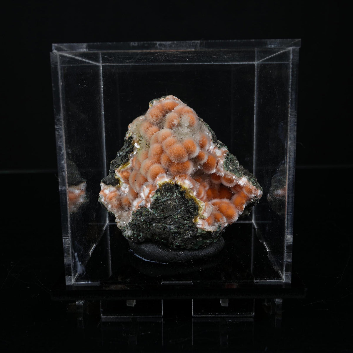 Orange Thomsonite with Mesolite Natural Mineral Specimen from Madhya Pradesh # B 7238