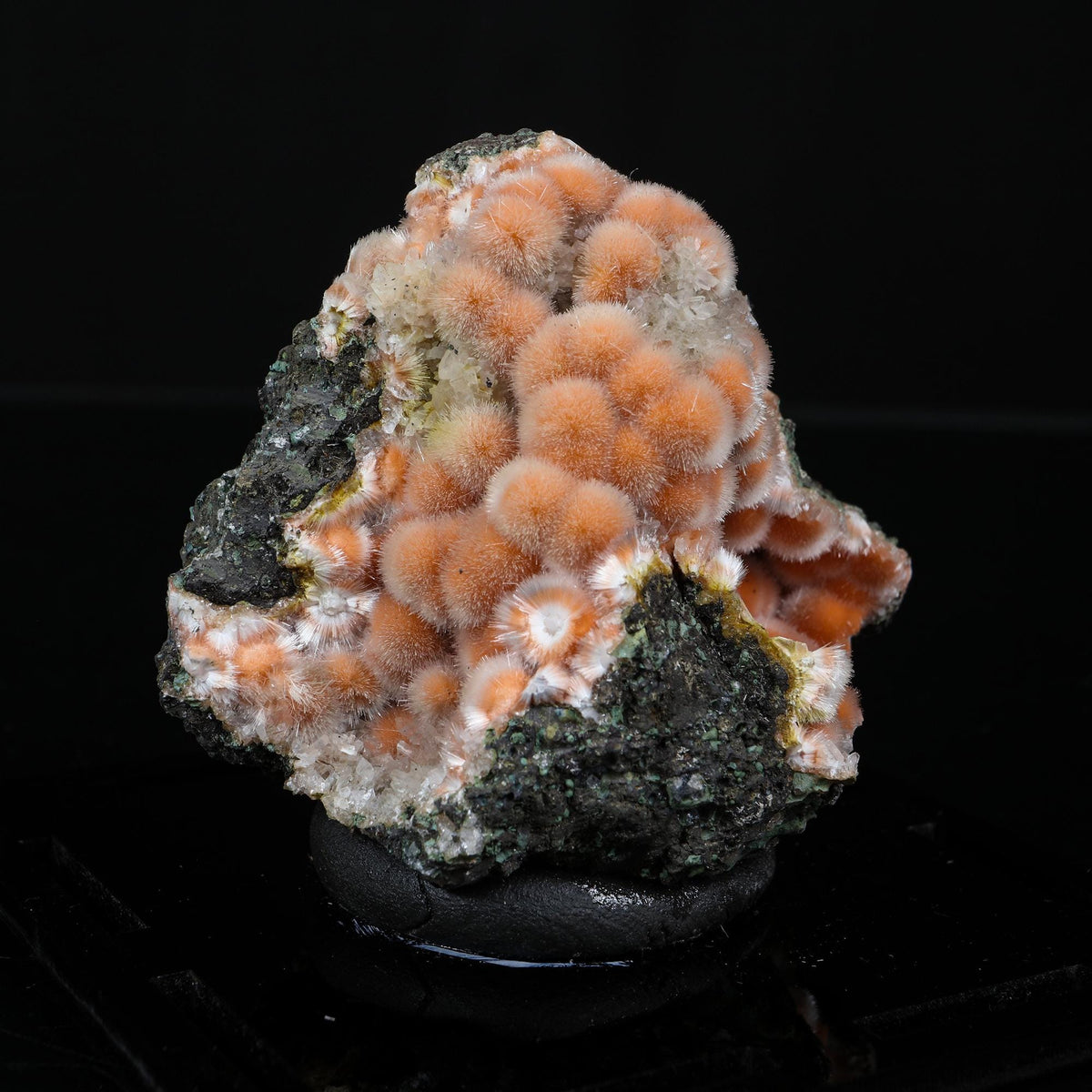 Orange Thomsonite with Mesolite Natural Mineral Specimen from Madhya Pradesh # B 7238