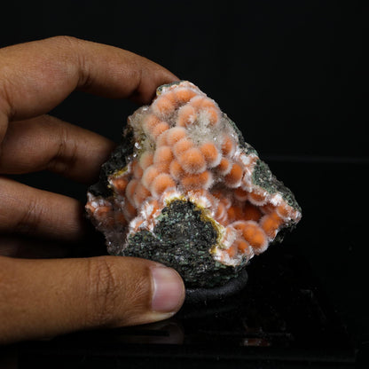 Orange Thomsonite with Mesolite Natural Mineral Specimen from Madhya Pradesh # B 7238