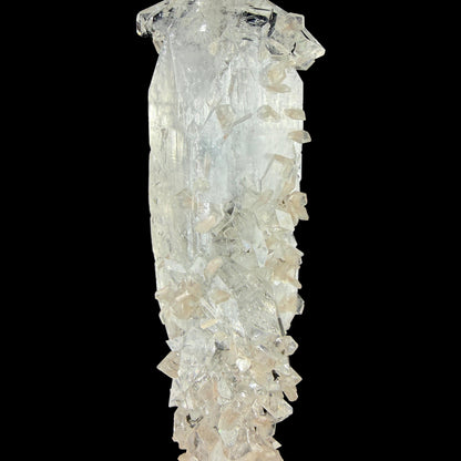 Icy Clear Apophyllite Cluster with Stilbite – Zeolite Mineral from Jalgaon,India # DKT145 Apophyllite Superb Minerals