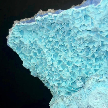 Blue Shattuckite With Quartz On Chrysocolla – Large Cabinet Mineral Specimen From Congo (Drc) – 13" Bowl Formation