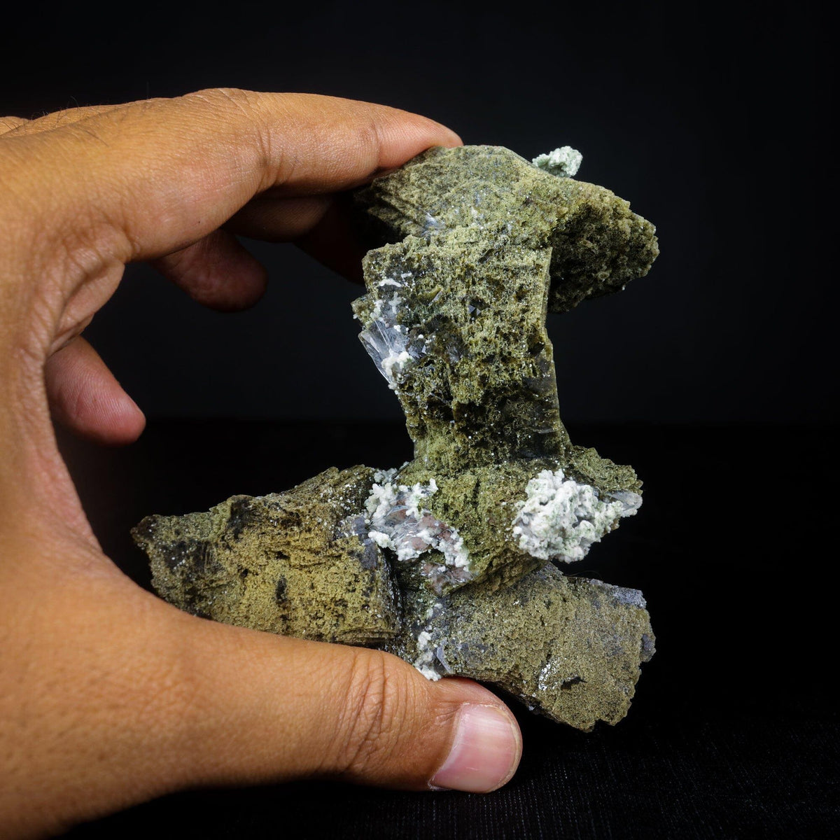 Green Heulandite Natural Mineral Specimen # B 7015