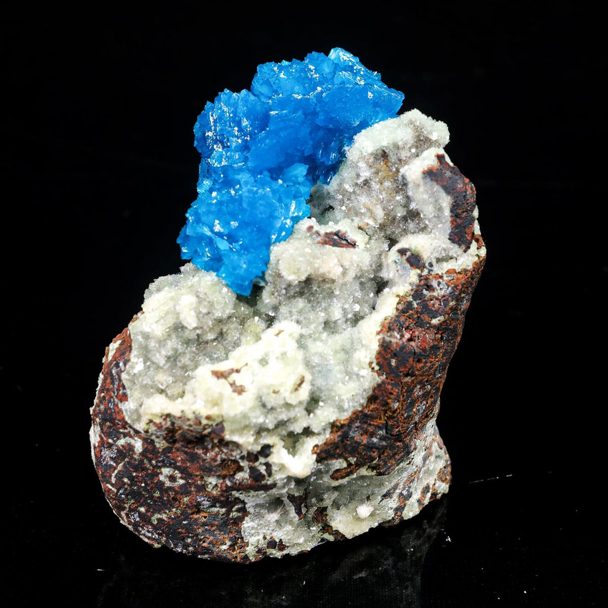 Cavansite on Heulandite (Rare Find) Natural Mineral Specimen # B 7025