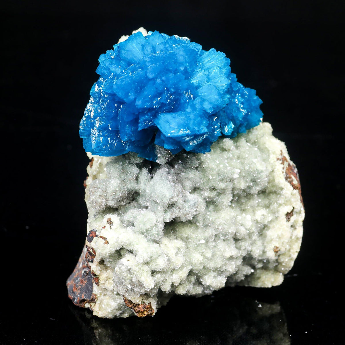 Cavansite on Heulandite (Rare Find) Natural Mineral Specimen # B 7025