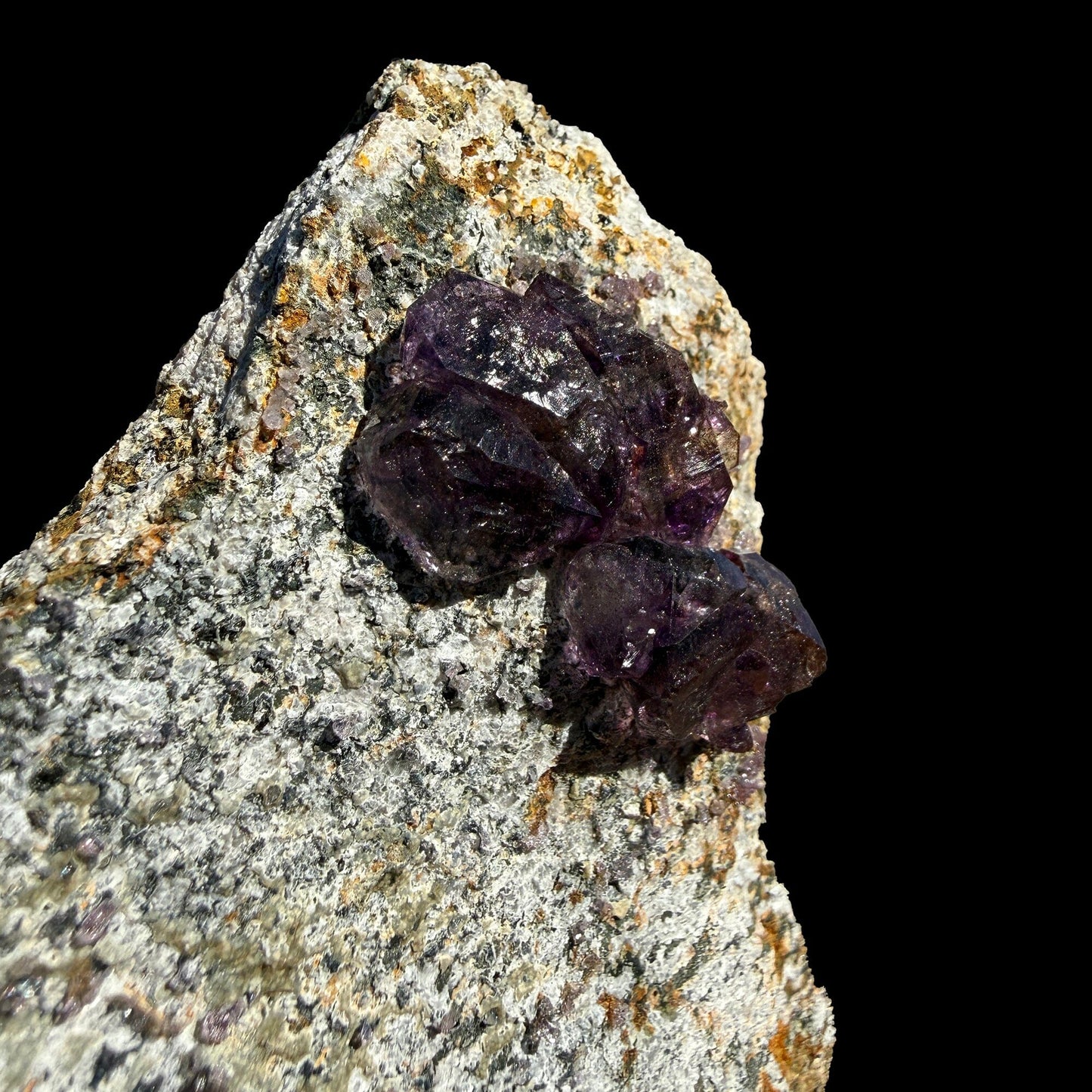 Karur Amethyst Crystal Cluster on Matrix – Deep Purple Natural Quartz Specimen India | Collector Grade Raw Mineral # DKT54 Amethsty Superb Minerals 