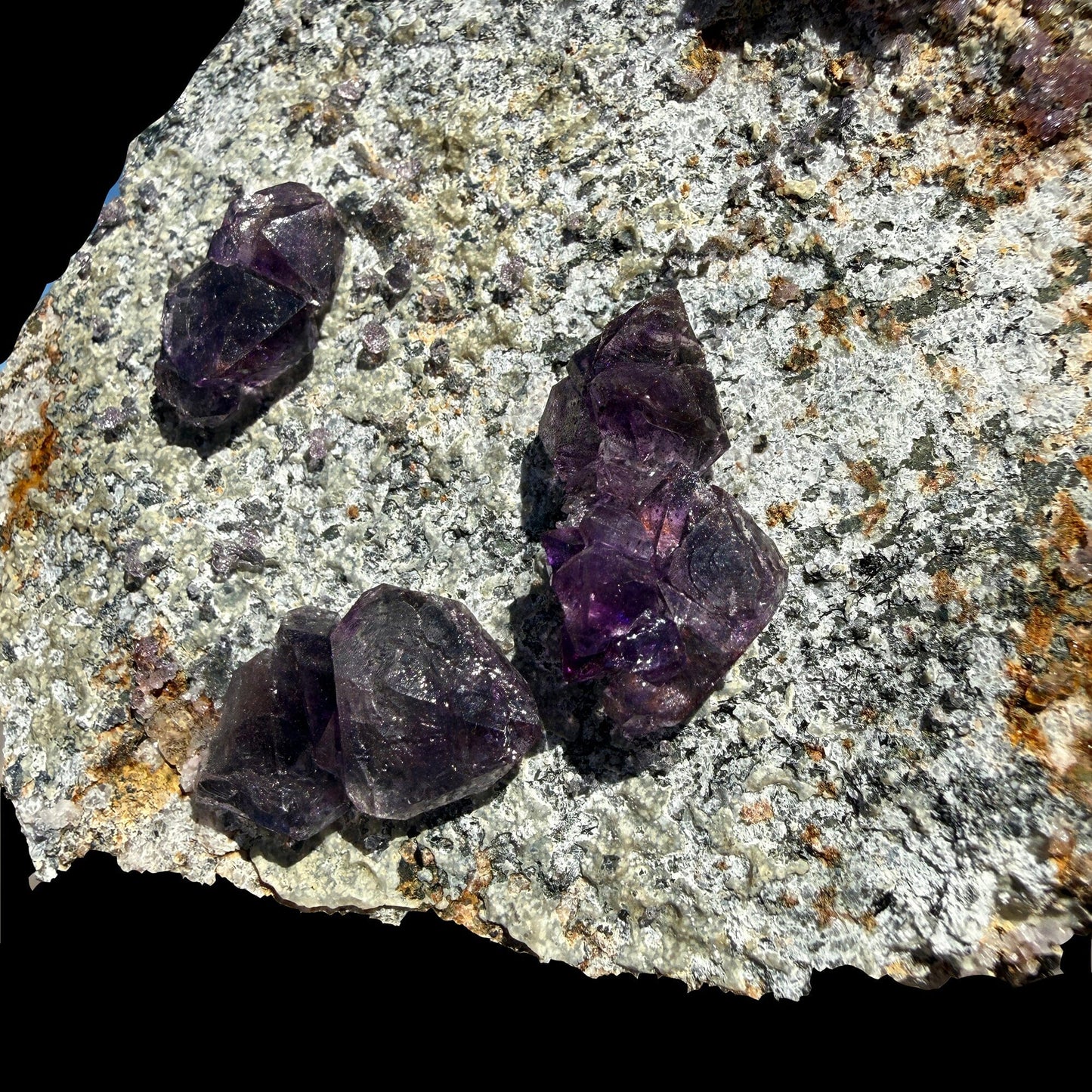 Karur Amethyst Crystal Cluster on Matrix – Deep Purple Natural Quartz Specimen India | Collector Grade Raw Mineral # DKT54 Amethsty Superb Minerals 