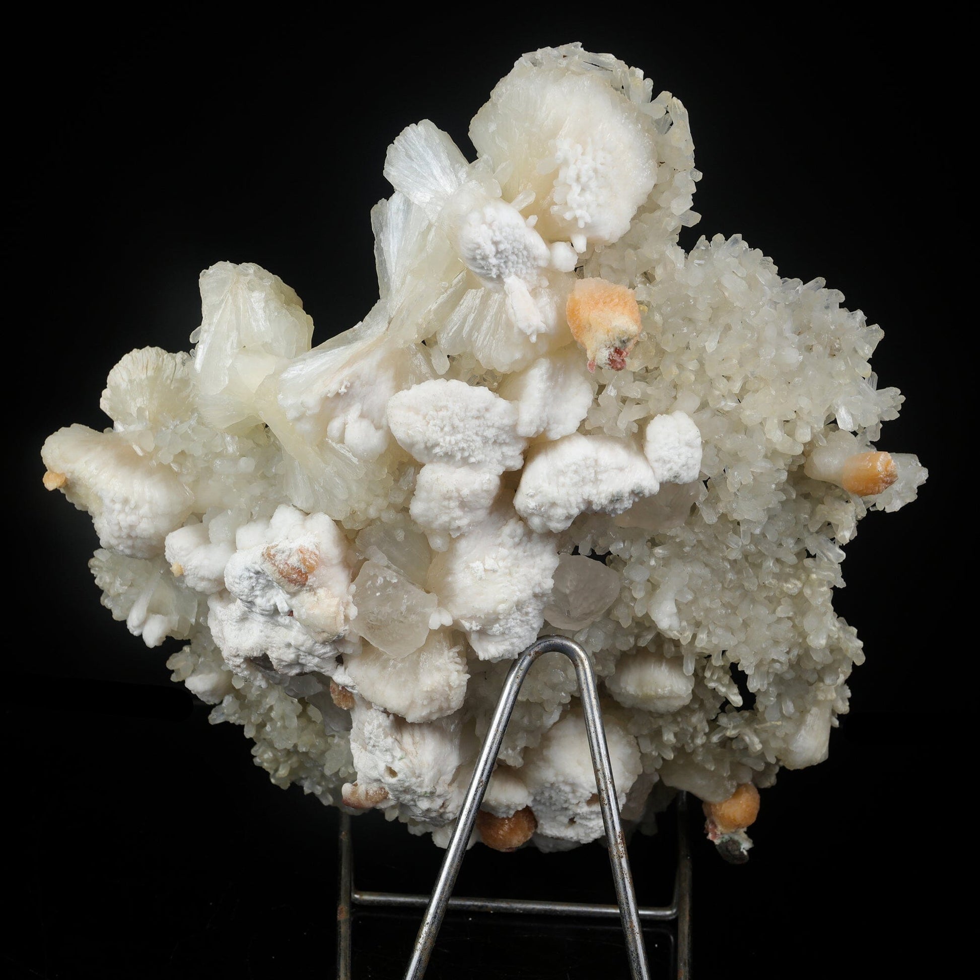 Large White Stilbite Plate on Matrix | Rare Indian Zeolite Mineral Specimen from Nashik # B 7122 Stilbite Superb Minerals 