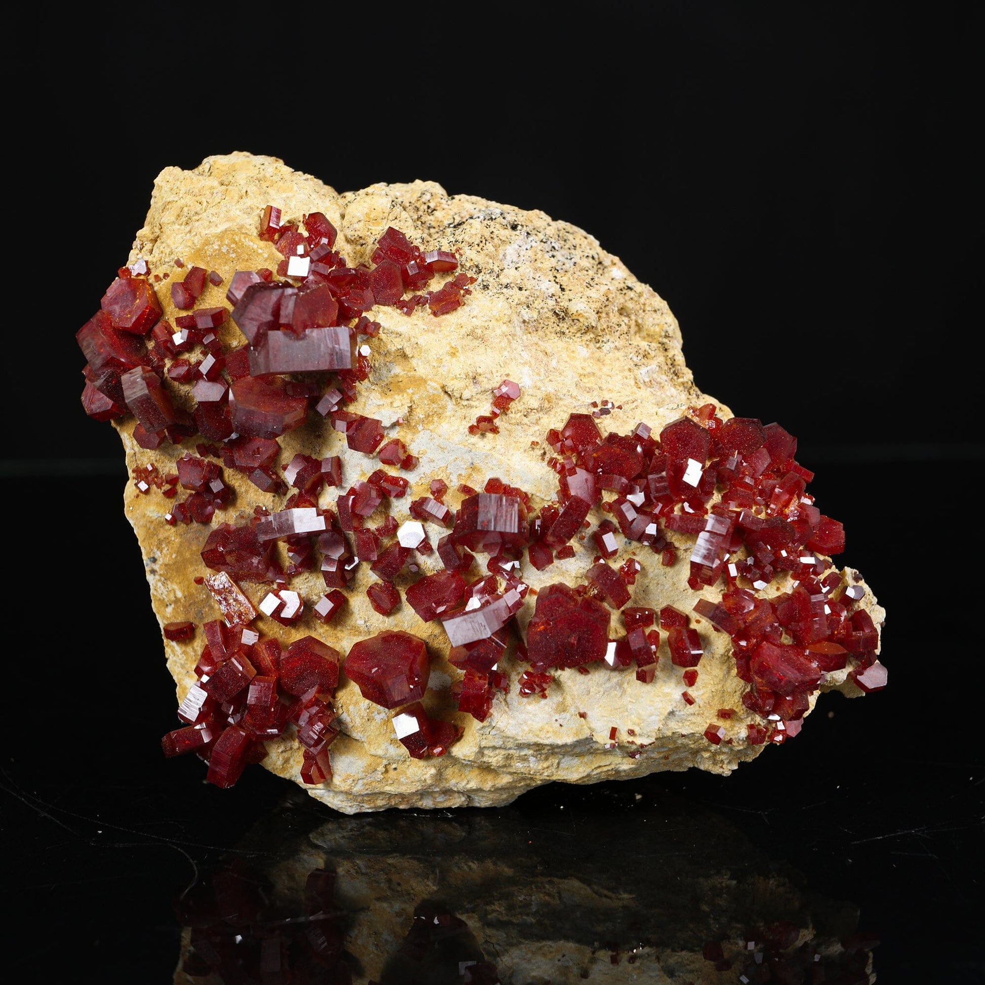 Lustrous Red Vanadinite - Natural Raw Mineral Specimen from Mibladen, Morocco # B 7201 Vanadinite Superb Minerals 