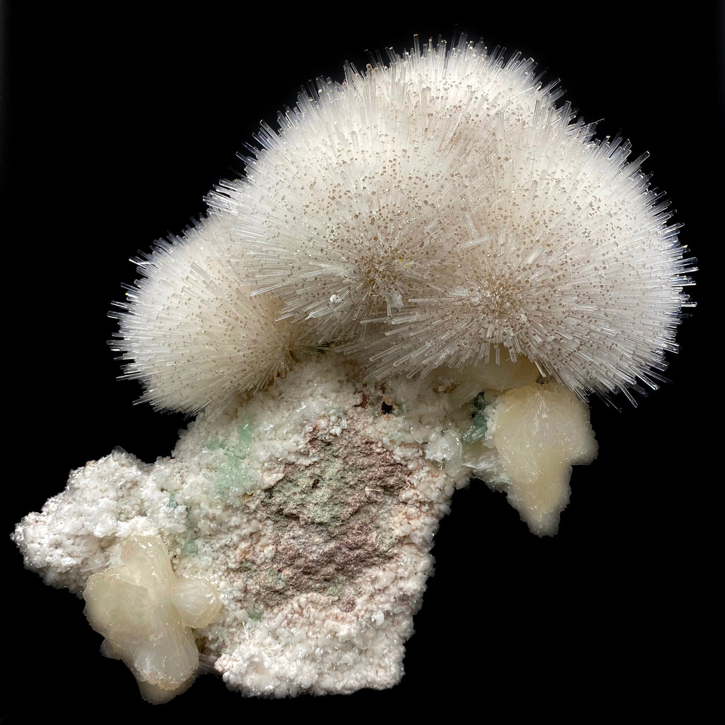 Mesolite with Stilbite on Mordenite - Natural Mineral Specimen # DK189 Mesolite Superb Minerals 