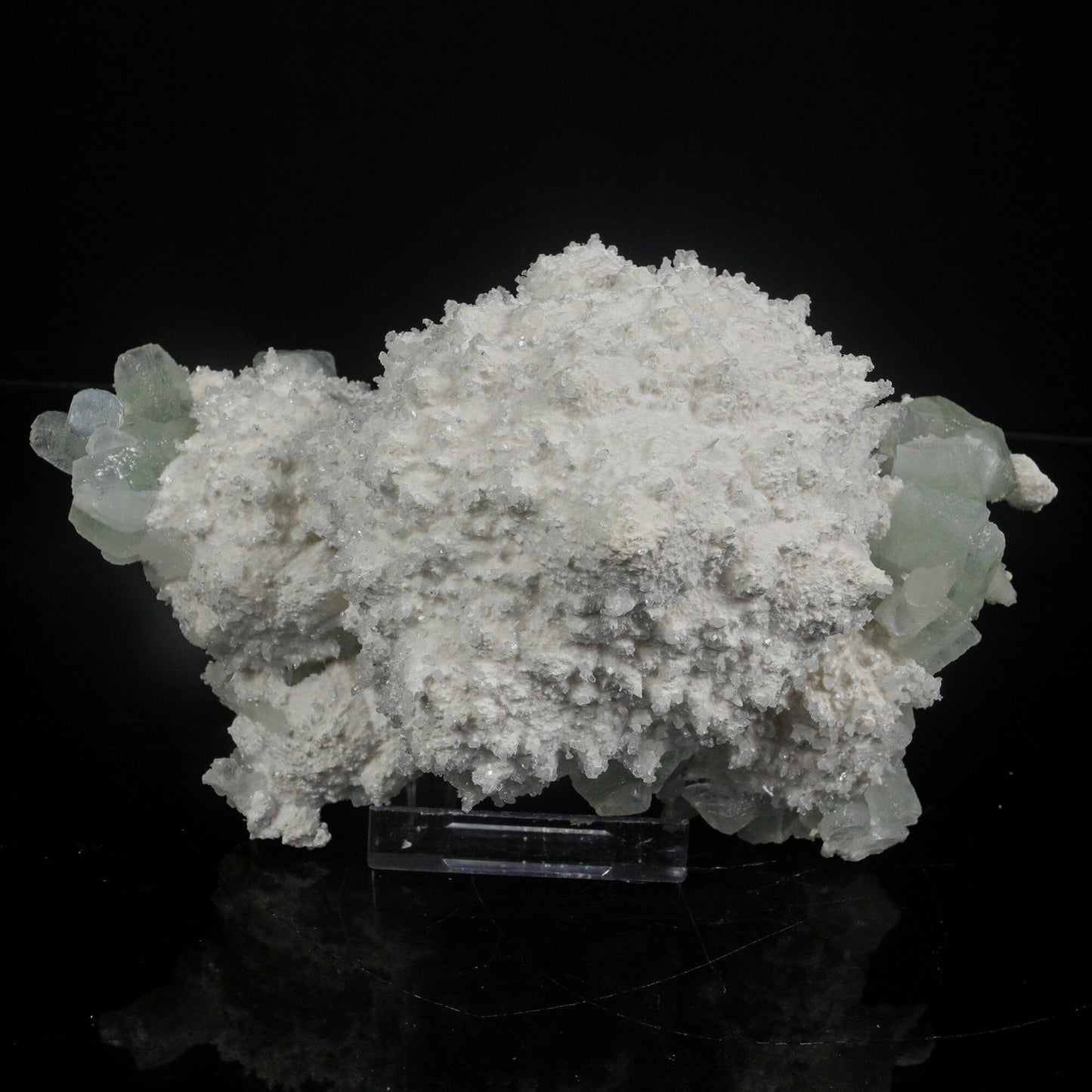 Mordenite with Green Apophyllite – Rare Indian Zeolite Mineral Specimen # B 7084 Mordenite Superb Minerals 