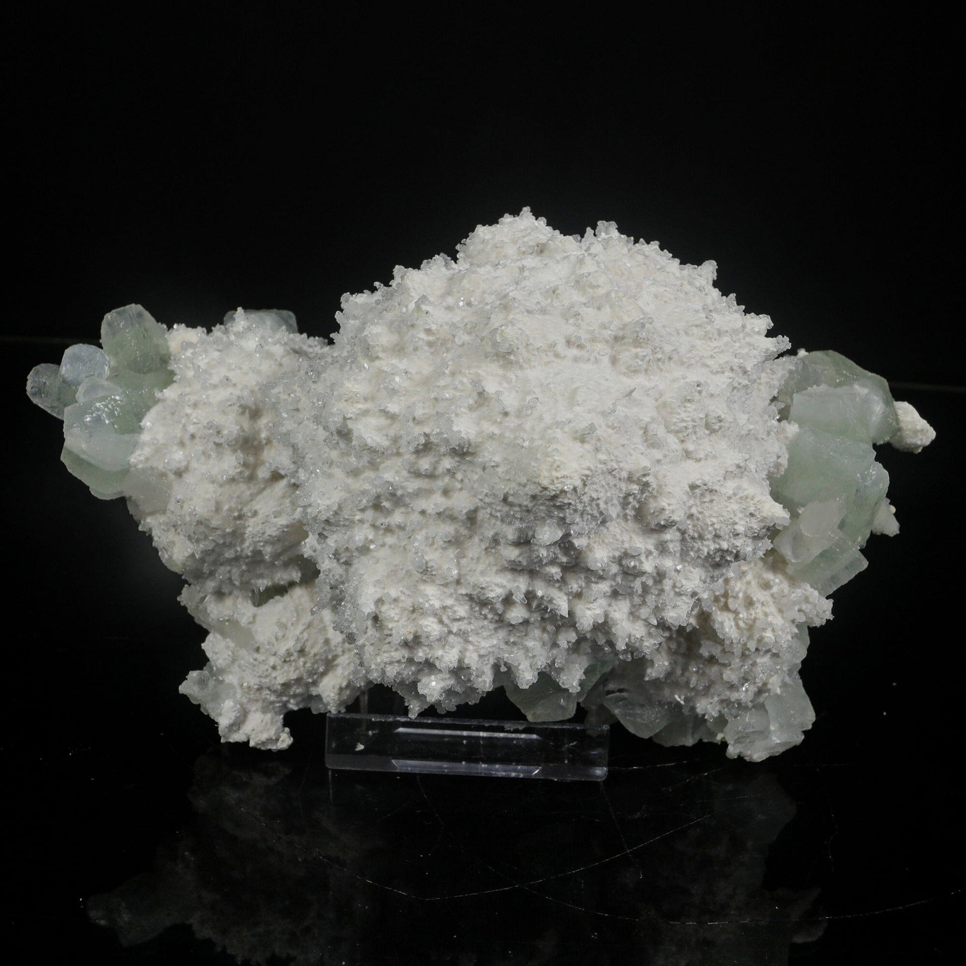 Mordenite with Green Apophyllite – Rare Indian Zeolite Mineral Specimen # B 7084 Mordenite Superb Minerals 