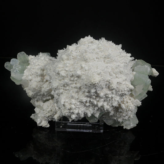 Mordenite with Green Apophyllite – Rare Indian Zeolite Mineral Specimen # B 7084 Mordenite Superb Minerals 