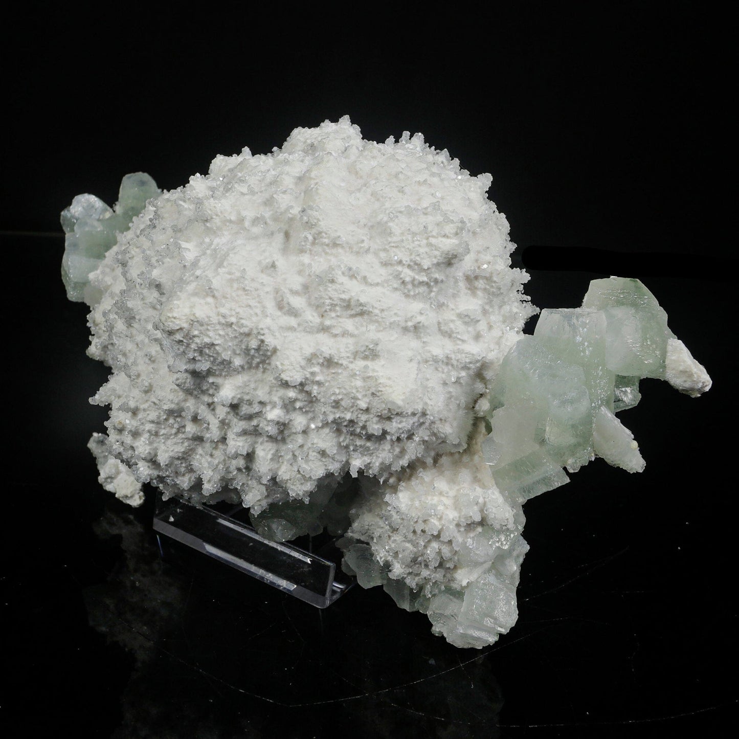 Mordenite with Green Apophyllite – Rare Indian Zeolite Mineral Specimen # B 7084 Mordenite Superb Minerals 