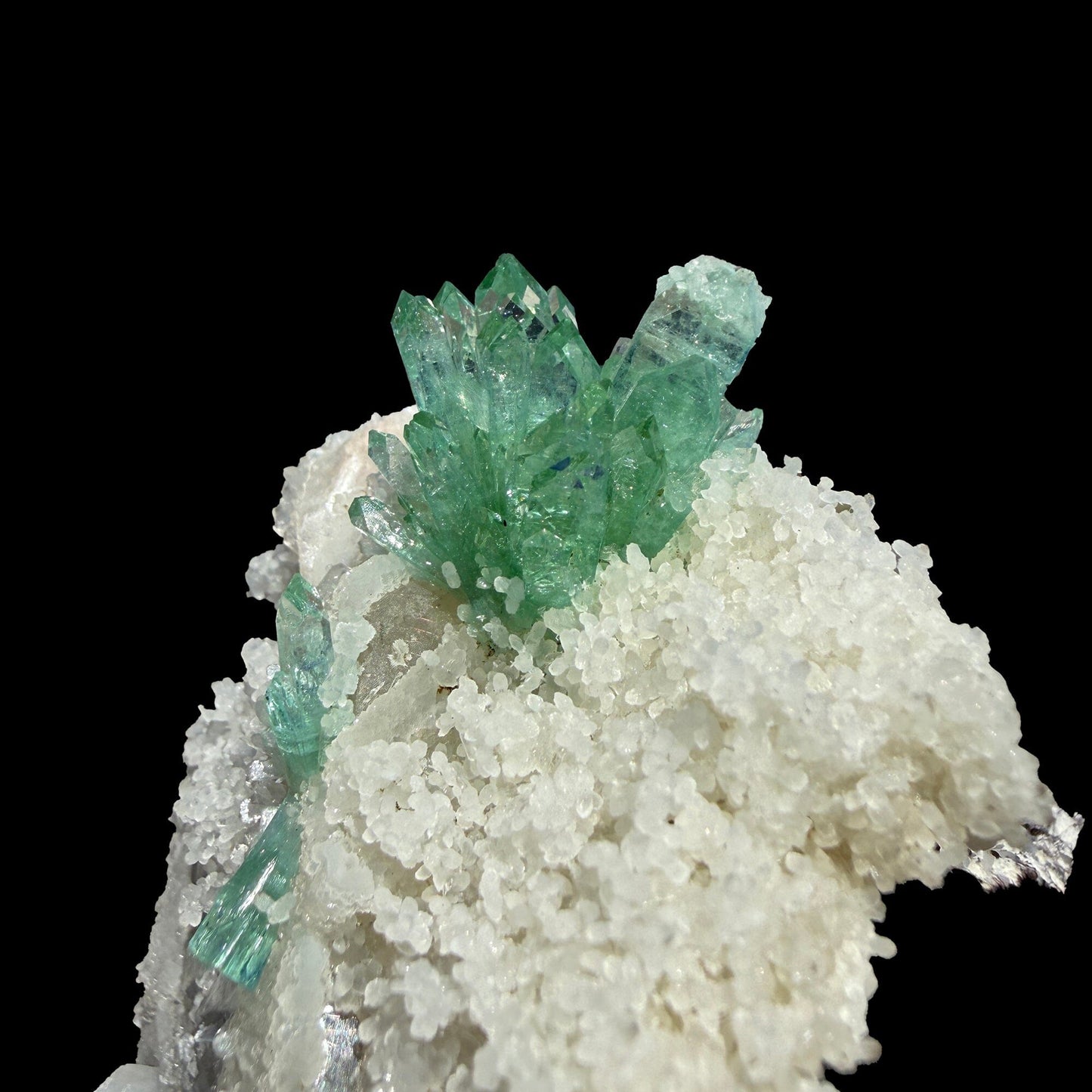 Museum-Grade Green Apophyllite Crystal Cluster on Stilbite Matrix | Rare Indian Zeolite Specimen from Maharashtra | Terminated Apophyllite Formation # DKT59 Apohyllite Superb Minerals 