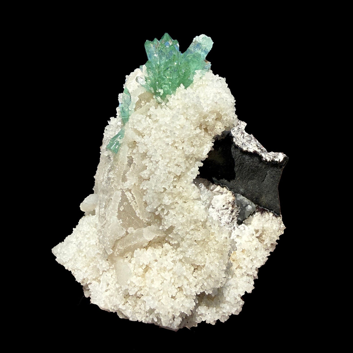 Museum-Grade Green Apophyllite Crystal Cluster on Stilbite Matrix | Rare Indian Zeolite Specimen from Maharashtra | Terminated Apophyllite Formation # DKT59 Apohyllite Superb Minerals 