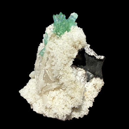Museum-Grade Green Apophyllite Crystal Cluster on Stilbite Matrix | Rare Indian Zeolite Specimen from Maharashtra | Terminated Apophyllite Formation # DKT59 Apohyllite Superb Minerals 