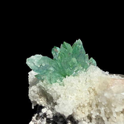 Museum-Grade Green Apophyllite Crystal Cluster on Stilbite Matrix | Rare Indian Zeolite Specimen from Maharashtra | Terminated Apophyllite Formation # DKT59 Apohyllite Superb Minerals 