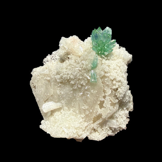 Museum-Grade Green Apophyllite Crystal Cluster on Stilbite Matrix | Rare Indian Zeolite Specimen from Maharashtra | Terminated Apophyllite Formation # DKT59 Apohyllite Superb Minerals 