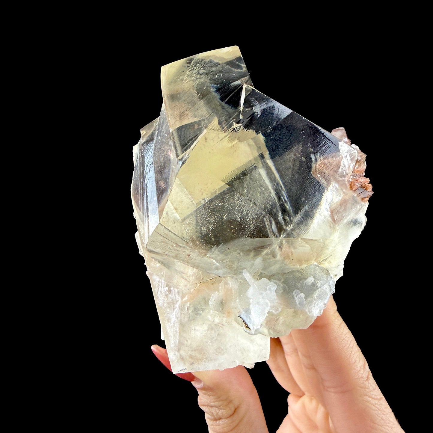 Museum-Grade Optical Calcite with Apophyllite – Rare Jalgaon, India Crystal Specimen | Gemmy Transparent Calcite Formation Calcite Superb Minerals 