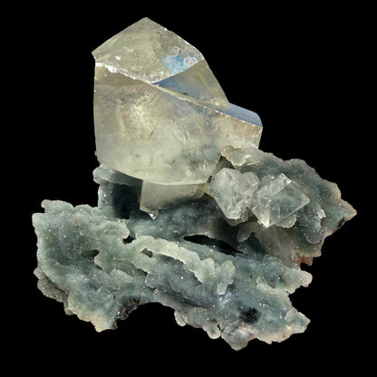 Natural Calcite Crystal on Chalcedony – Raw Mineral Cluster # DKT40 Calcite Superb Minerals 