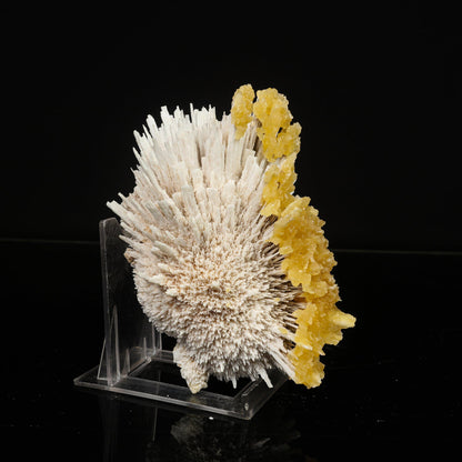 New Find Calcite Layer on Scolecite Natural Mineral Specimen # B 6787 Scolecite Superb Minerals 