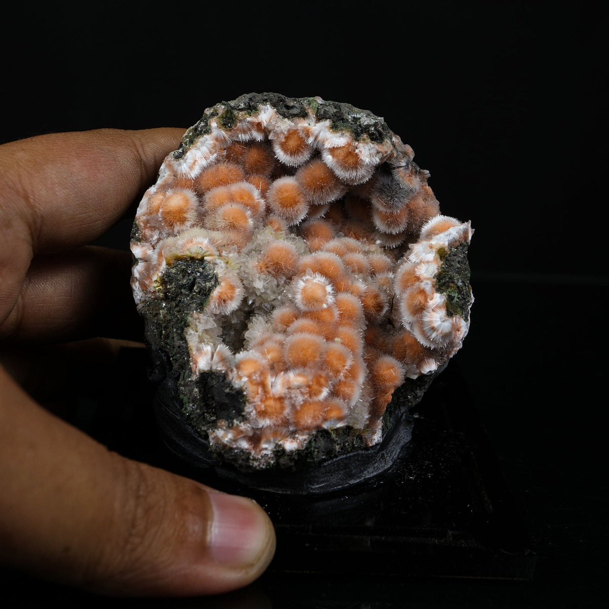 Orange Thomsonite with Mesolite Natural Mineral Specimen from Madhya Pradesh # B 7230 Thomsonite Superb Minerals 