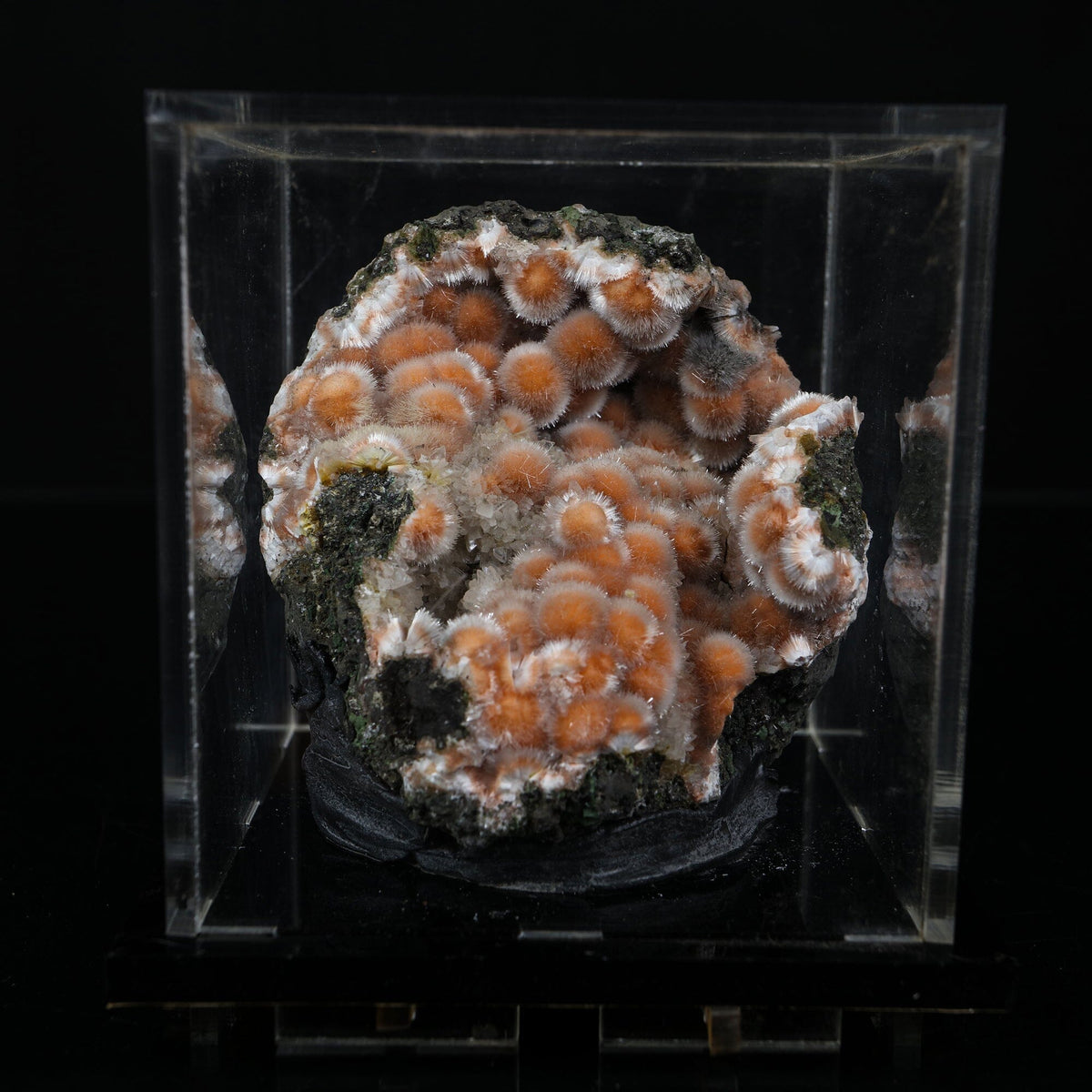 Orange Thomsonite with Mesolite Natural Mineral Specimen from Madhya Pradesh # B 7230 Thomsonite Superb Minerals 