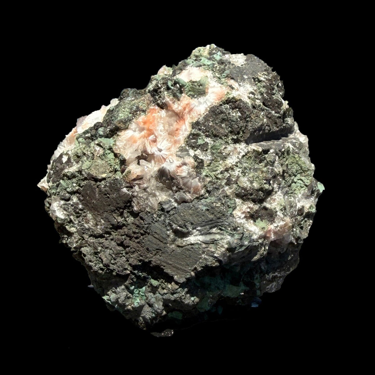 Orange Thomsonite with Mesolite Natural Mineral Specimen from Madhya Pradesh # DKT90 Thomsonite Superb Minerals 
