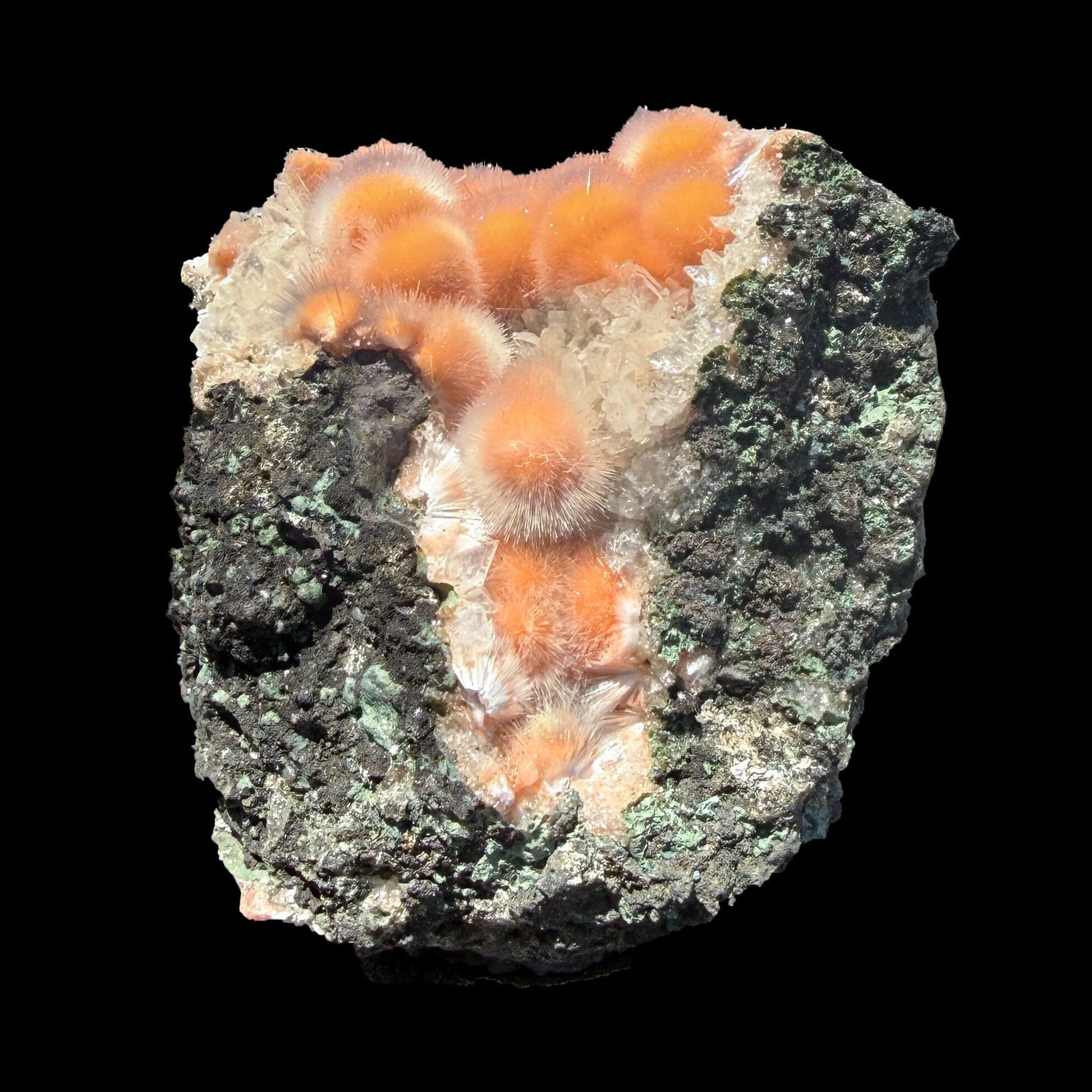 Orange Thomsonite with Mesolite Natural Mineral Specimen from Madhya Pradesh # DKT99 Thomsonite Superb Minerals 