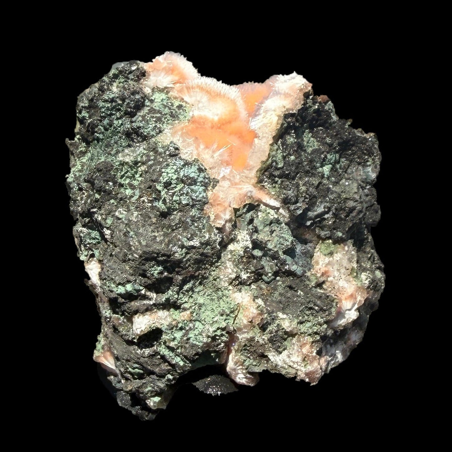 Orange Thomsonite with Mesolite Natural Mineral Specimen from Madhya Pradesh # DKT99 Thomsonite Superb Minerals 