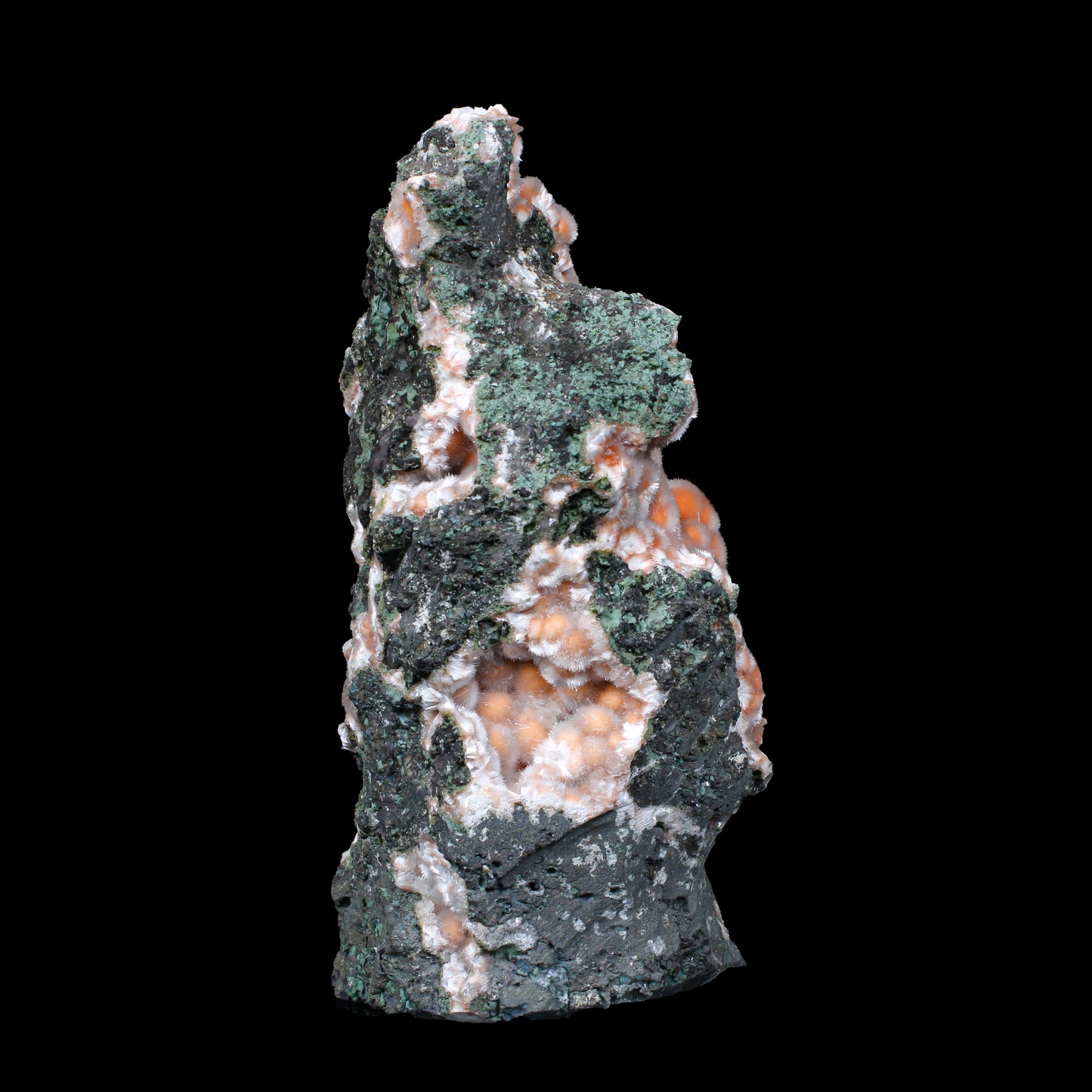 Orange Thomsonite with Mesolite on Matrix – Big Size Freestanding Collector Mineral Natural Zeolite Specimen from Madhya Pradesh, India # B 7154 Thomsonite Superb Minerals 