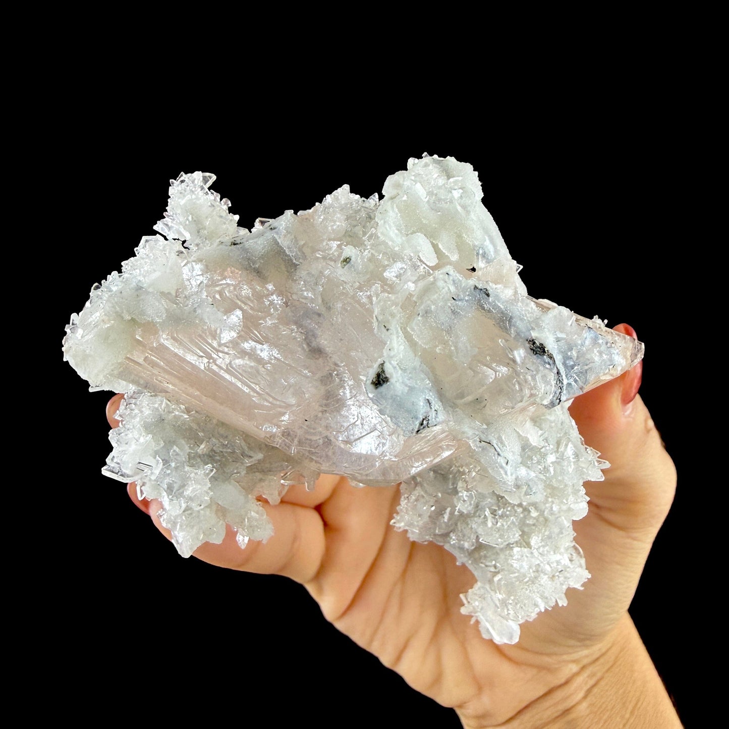 Peach Heulandite on Chalcedony & Stilbite Matrix - Natural Indian Zeolite Mineral from Jalgaon # DKT148 Heulandite Superb Minerals 