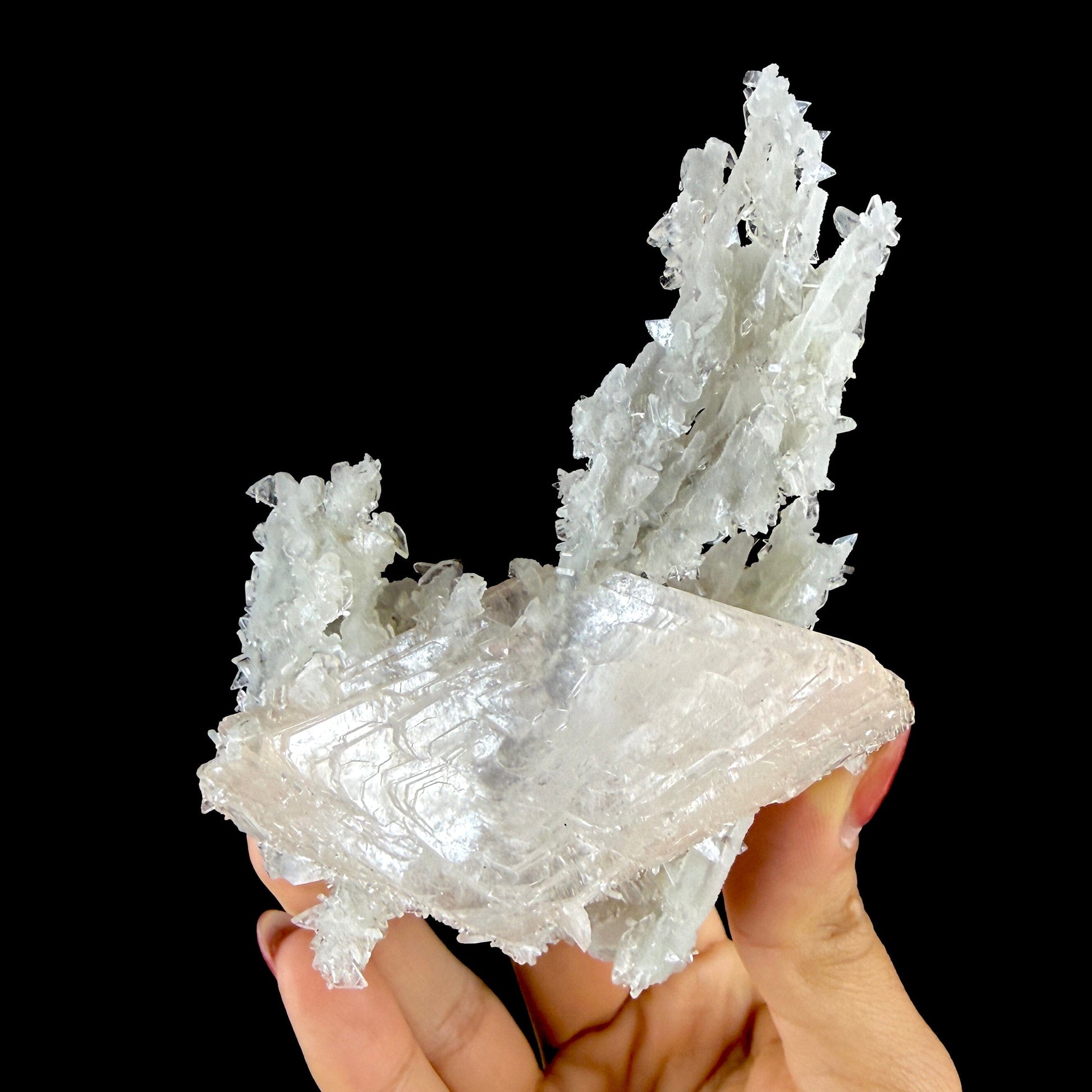 Peach Heulandite on Chalcedony & Stilbite Matrix - Natural Indian Zeolite Mineral from Jalgaon # DKT148 Heulandite Superb Minerals 