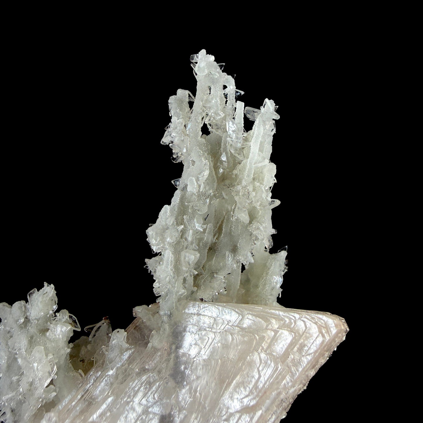 Peach Heulandite on Chalcedony & Stilbite Matrix - Natural Indian Zeolite Mineral from Jalgaon # DKT148 Heulandite Superb Minerals 
