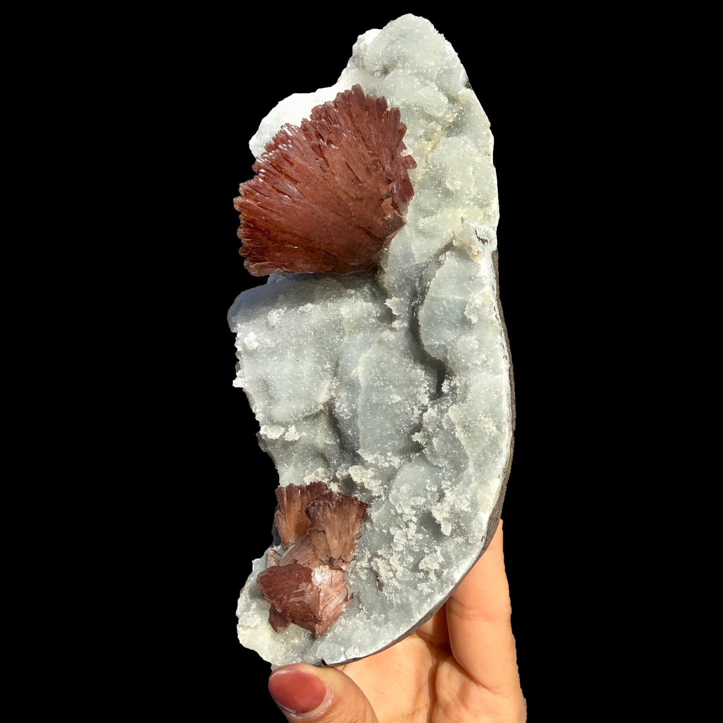 Perfect Heulandite on Blue Chalcedony – Rare Natural Indian Zeolite Mineral Specimen from Maharashtra DKT73 Heulandite Superb Minerals 
