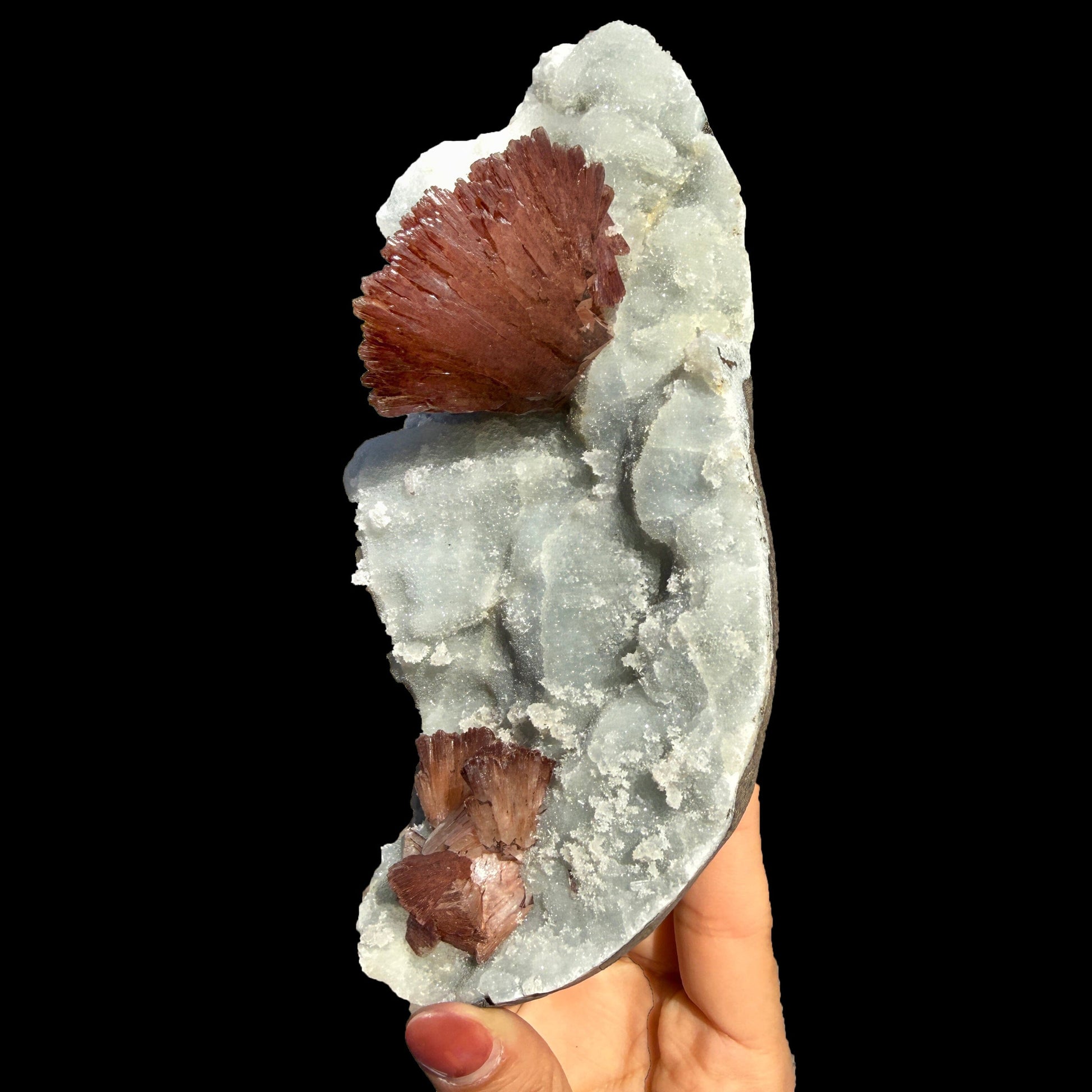 Perfect Heulandite on Blue Chalcedony – Rare Natural Indian Zeolite Mineral Specimen from Maharashtra DKT73 Heulandite Superb Minerals 