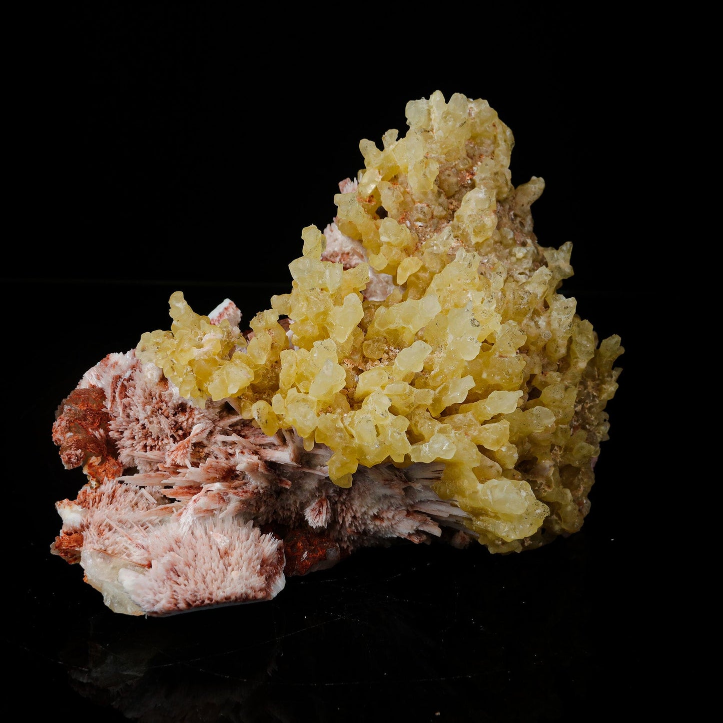 Phosphorescent Calcite on Mordenite with Iron Inclusions – Rare Mineral Specimen from India # B 7092 Calcite Superb Minerals 